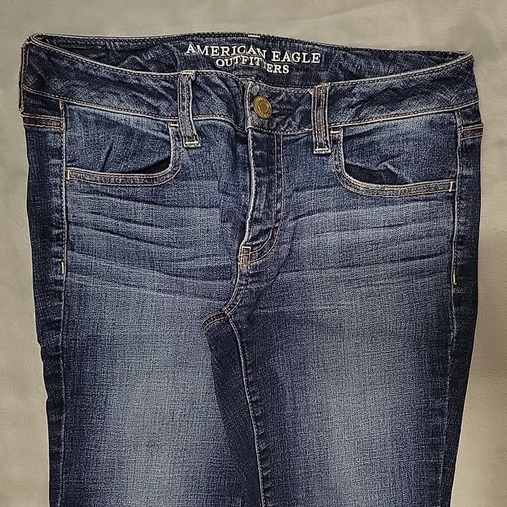 American Eagle Jeans Womens 6 Blue Jegging Super Stretch Slim Fit Casual Denim